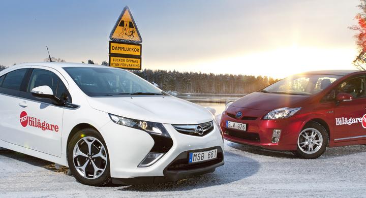 Ljustest: Opel Ampera, Toyota Prius (2012)