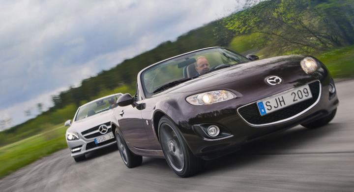 Provkörning: Mercedes SL 500, Mazda MX-5 (2012)