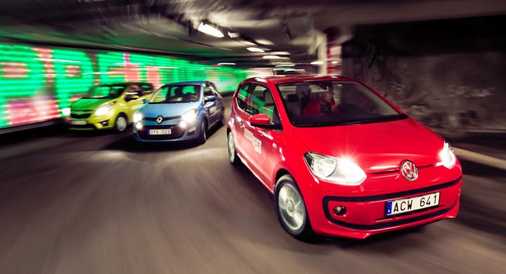 Ljustest: Chevrolet Spark, Renault Twingo, Volkswagen Up (2012)