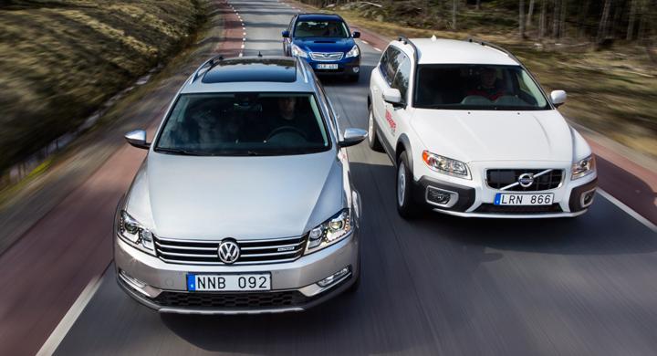 Biltest: Subaru Outback, Volkswagen Passat Alltrack, Volvo XC70 (2012)