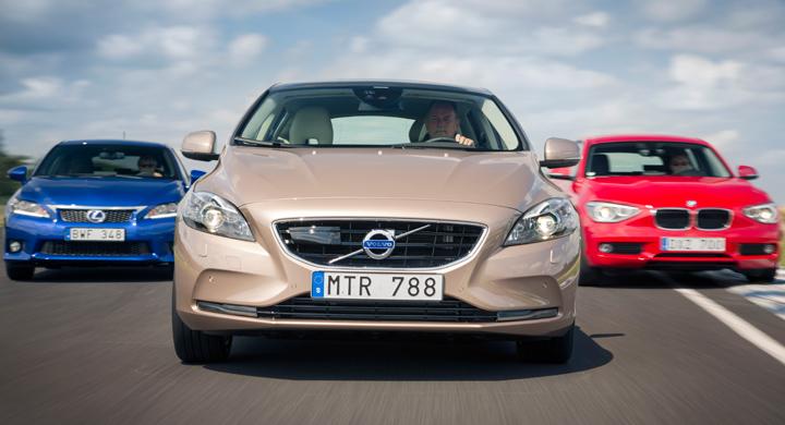 Biltest: BMW 116d, Lexus CT 200h, Volvo V40 (2012)
