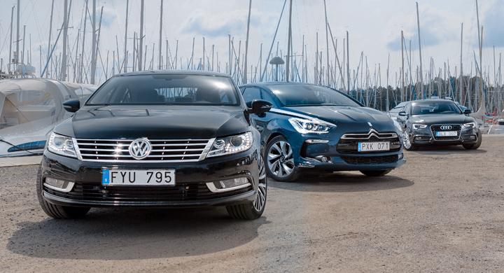 Biltest: Audi A5 Sportback, Citroën DS5, Volkswagen CC (2012)