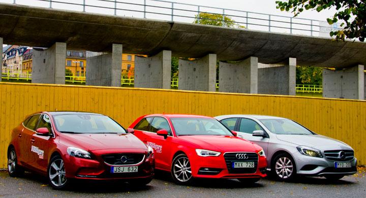 Biltest: Audi A3, Mercedes A-klass, Volvo V40 (2012)