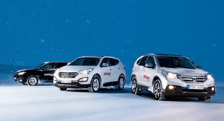 Biltest: Honda CR-V, Hyundai Santa Fe, Mitsubishi Outlander (2013)