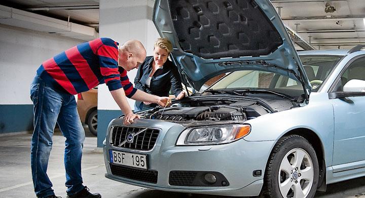 Volvo V70 stammis på verkstan