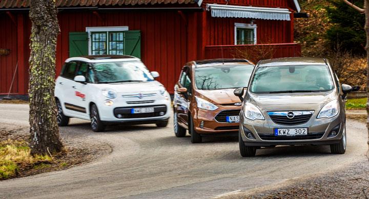 Biltest: Fiat 500L, Ford B-Max, Opel Meriva (2013)