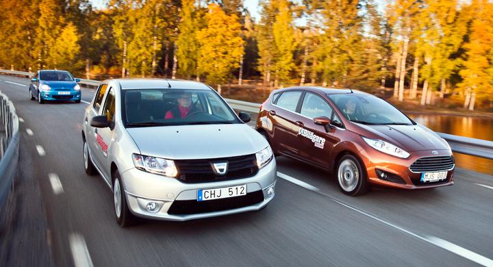 Biltest: Dacia Sandero, Ford Fiesta, Mitsubishi Space Star (2013)
