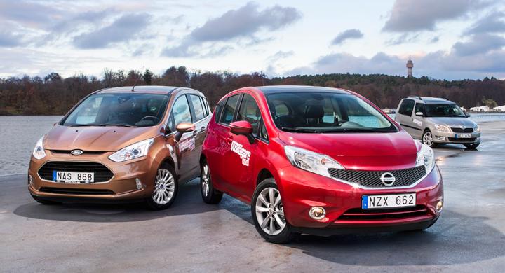 Biltest: Ford B-Max, Nissan Note, Skoda Roomster (2013)