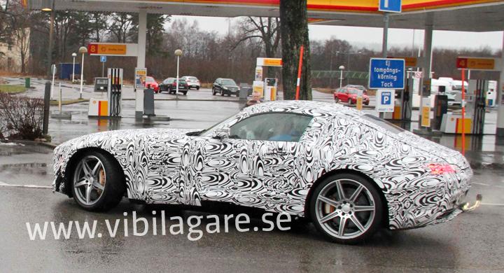 Spionbilder: Mercedes nya sportbil på vintertest i Sverige