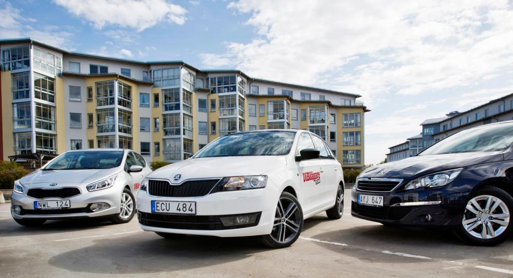 Ljustest: Skoda Rapid, Kia Cee'd, Peugeot 308 (2014)