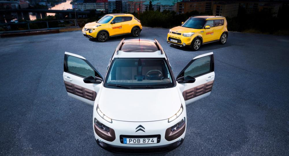 Bra betyg till samtliga bilar i detta ljustest. Nissan Juke och Kia Soul med Xenon-ljus var aningen vassare än Citroën C4 Cactus.