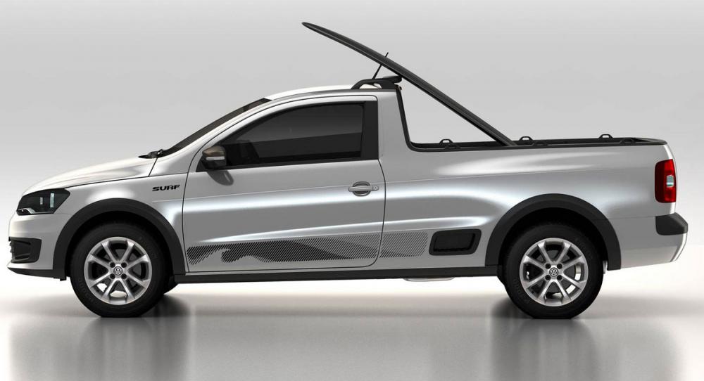Personbilspickupen Volkswagen Saveiro säljs bara i Latinamerika.