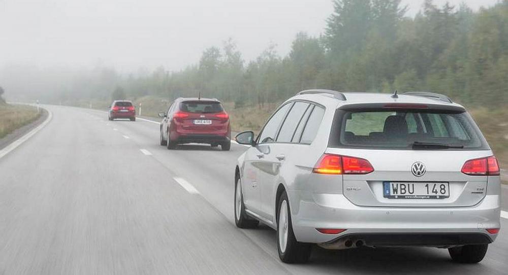 Peugeot 308 SW är mycket behaglig på långfärd, liksom VW Golf. Kia är mer tröttande att åka i.