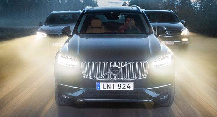 Ljustest: Volvo XC90, Mercedes ML, BMW X5