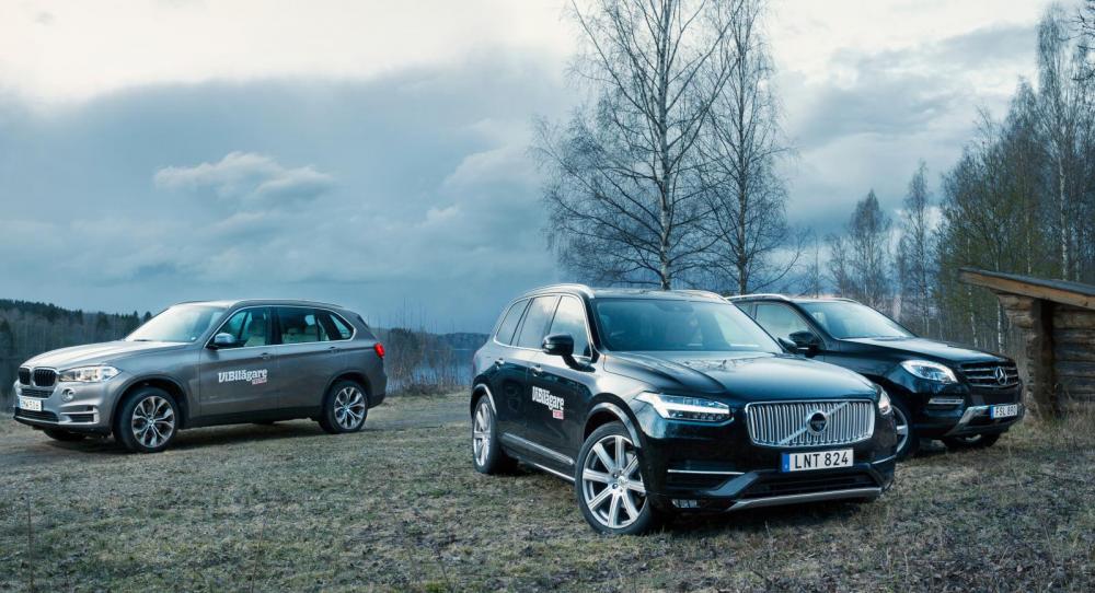 Vi har testat BMW X5, Mercedes-Benz ML och Volvo XC90.