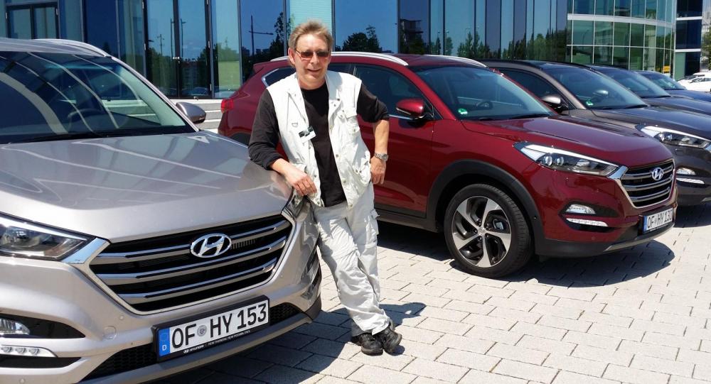 Mikael Schultz kör nya Hyundai Tucson.