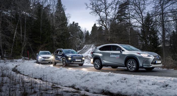 Ljustest: Volvo XC60, Lexus NX300h, Jeep Cherokee