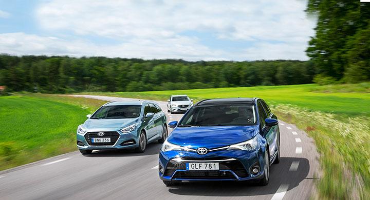 Ljustest: Hyundai i40, Mazda 6, Toyota Avensis