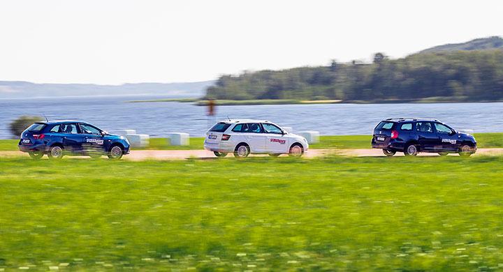 Ljustest: Dacia Logan MCV, Seat Ibiza ST, Skoda Fabia Combi