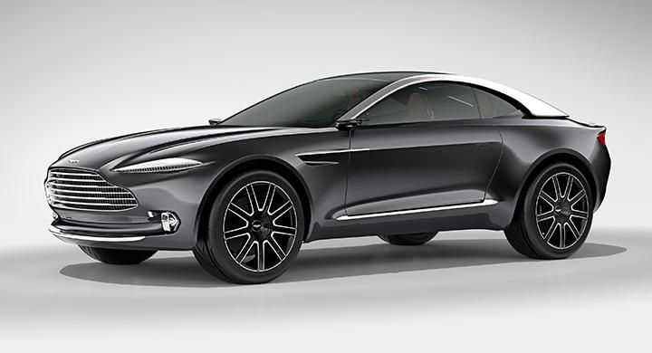 Aston Martin DBX Concept visades upp på bilsalongen i Genève 2015.