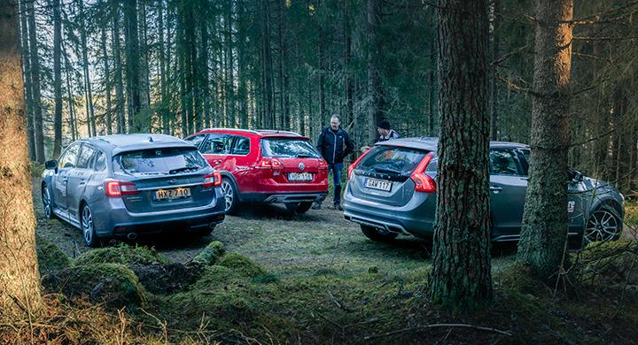 Ljustest: Subaru Levorg, Volkswagen Golf Alltrack, Volvo V60 CC