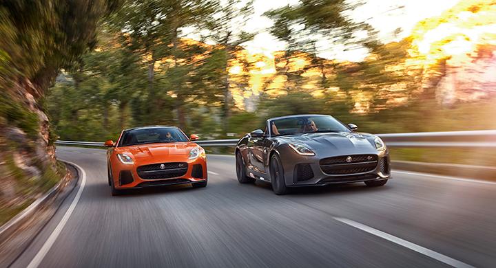 Jaguar F-Type coupé och cabriolet i SVR-tappning.