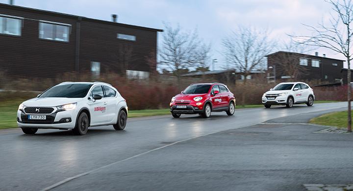 Ljustest: DS 4 Crossback, Fiat 500X Cross Plus, Honda HR-V (2016)