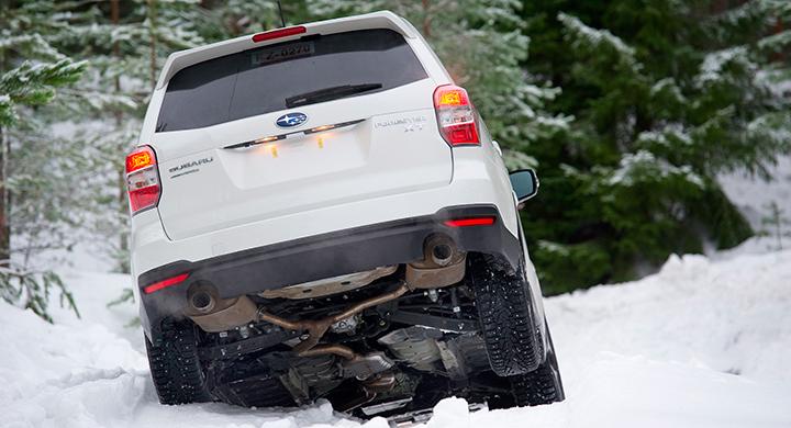 Frågeställarens Subaru Forester driver bara på ett hjul när det är dags att dra upp båten.