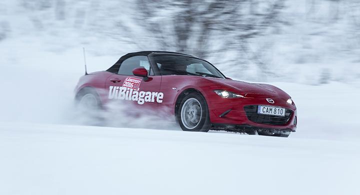 Mazda MX-5 hamnade på fjärde plats i 2016 års vinterbilstest av långteststallet.