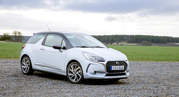 Karossen är oförändrad sedan 2010 men fronten är ny på DS 3 av 2016 års modell.