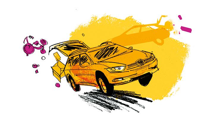 Frågeställaren har problem med sin elektriska baklucka. Illustration: Johan Isaksson.