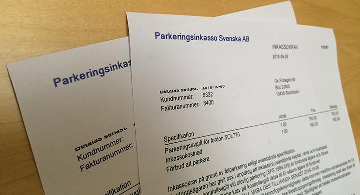 Falska inkassokrav om felparkering