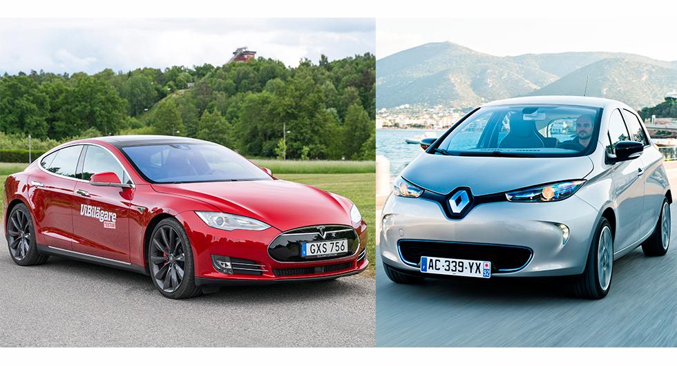 Renault och Tesla bäst på miljö