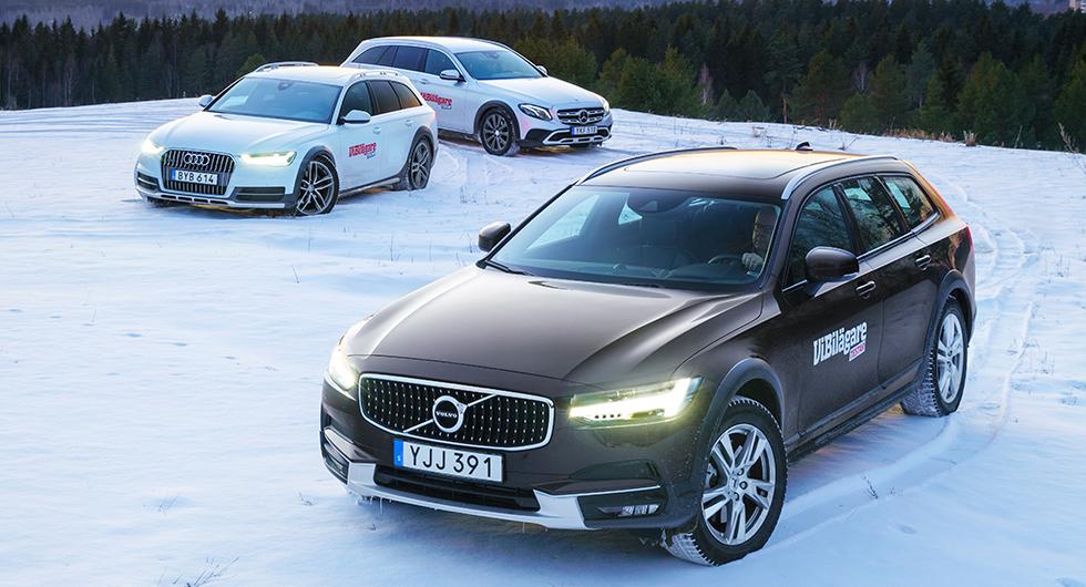 Ljustest Volvo V90 Cross Country, Mercedes Eklass All