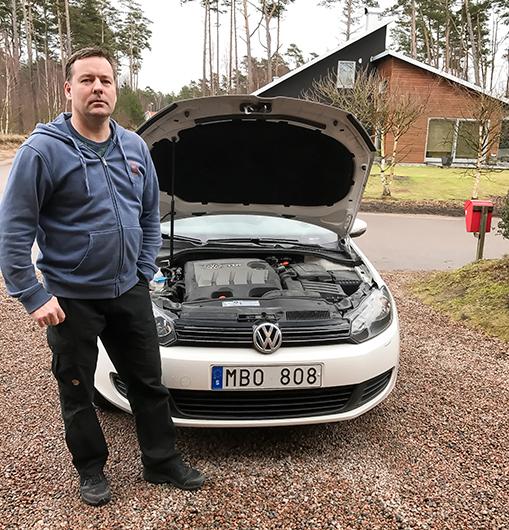Vissa Volkswagen-ägare får problem med EGR-ventlien efter mjukvaruuppdateringen. En av de drabbade är Carl-Johan Danielsson i Mellbystrand.