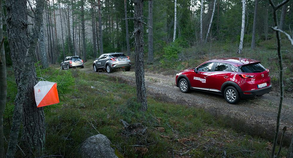 Ljustest: Toyota C-HR, Mazda CX-3, Mini Countryman (2017)