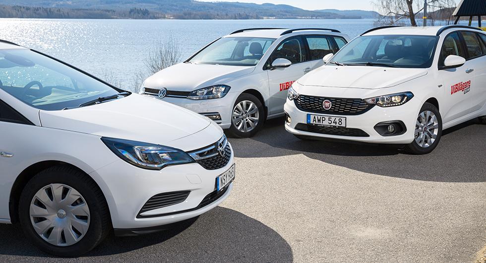 Ljustest: Fiat Tipo Kombi, Opel Astra Sports Tourer, Volkswagen Golf Sportscombi (2017)