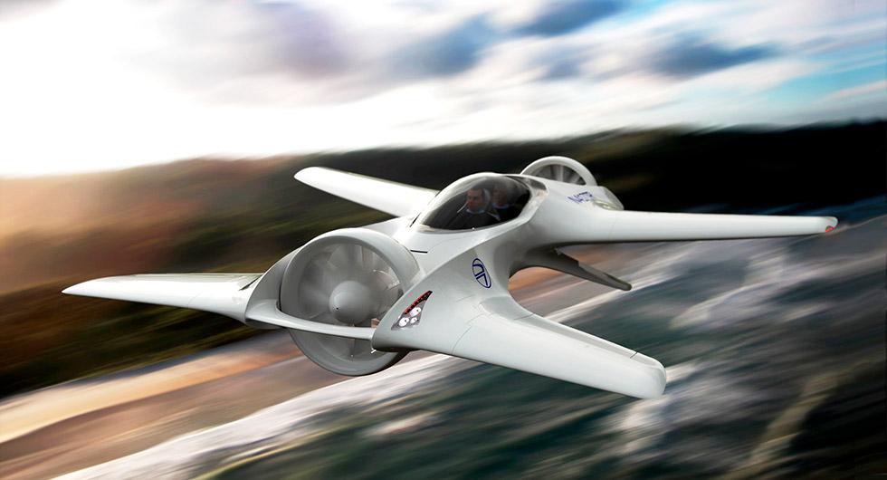 DeLoreans flygfarkost heter DR-7 VTOL.