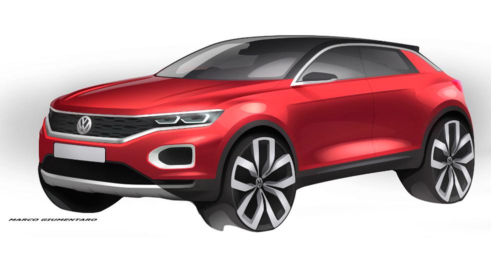 Första officiella designskisserna på T-Roc