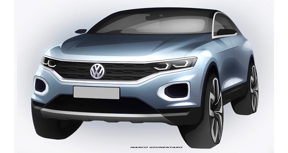 Första officiella designskisserna på T-Roc