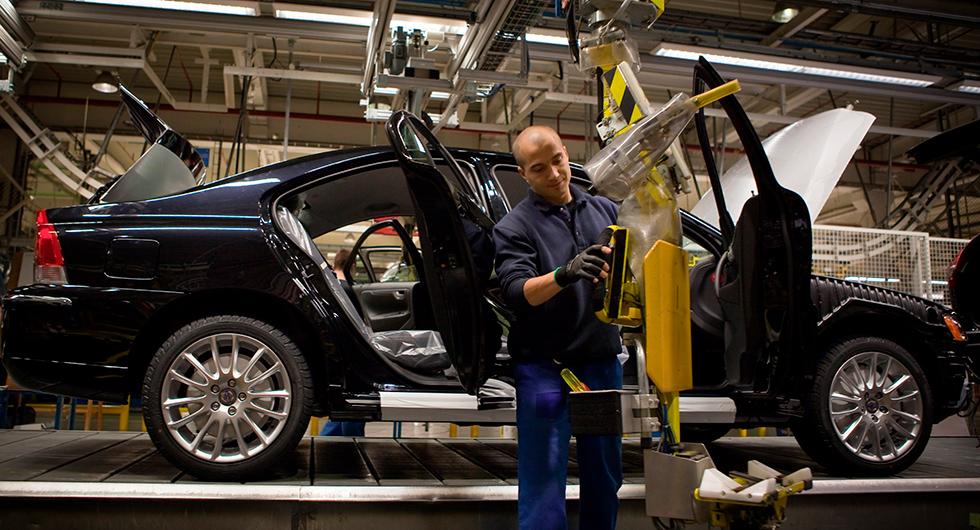 I Volvos amerikanska fabrik som ska stå färdig 2018 är det tänkt att nya S60 ska produceras. Här syns gamla S60 på produktionslinan i belgiska Gent.