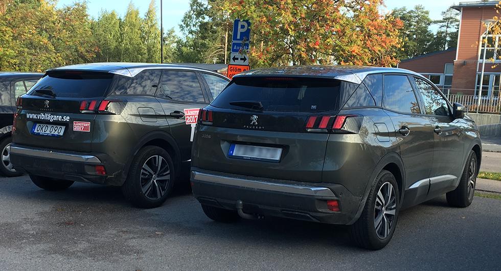 Långteststallet Peugeot 3008 hittade en kompis på parkeringen.