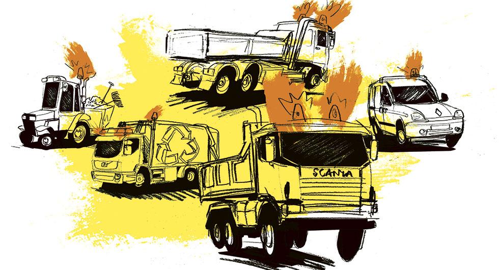 Frågeställaren upplever att alltfler fordon använder varningslyktor och att de blinkar titt som tätt utan anledning. Illustration: Johan Isaksson.
