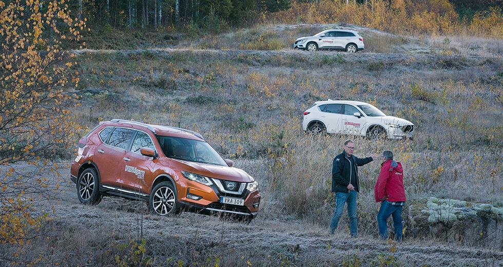 Ljustest: Mazda CX-5, Nissan X-trail, Renault Koleos (2017)