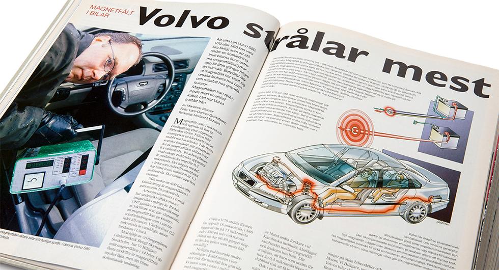 ViB mätte strålningen i ett antal bilar i nummer 02/2002.