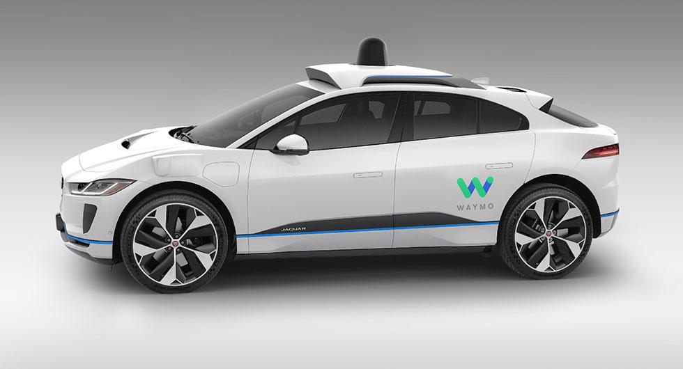 Elektriska Jaguarer i självkörande tester