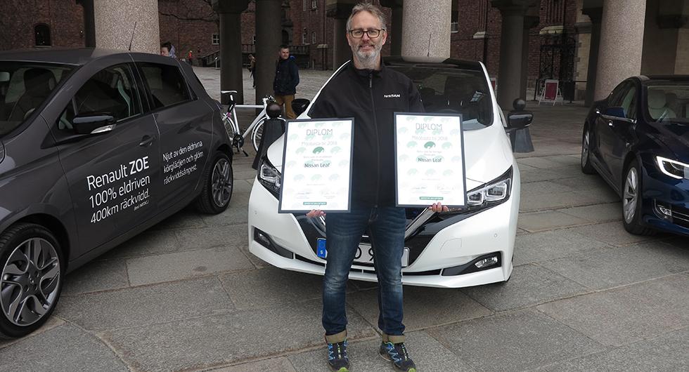 Nissan Leaf utsedd till Miljöbästa Bil 2018