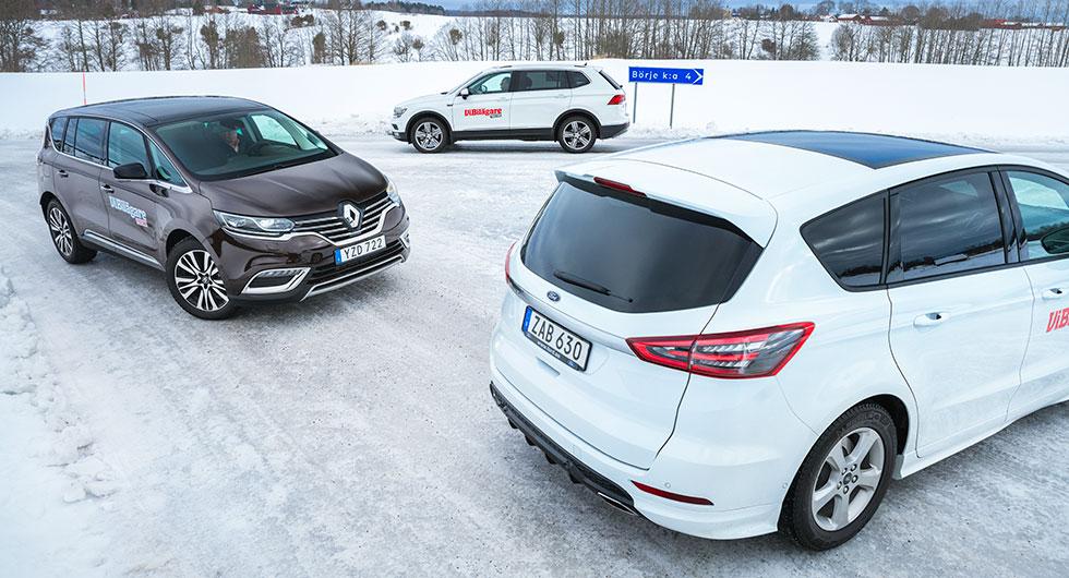 Ljustest: Ford S-Max, Renault Espace, Volkswagen Tiguan Allspace (2018)