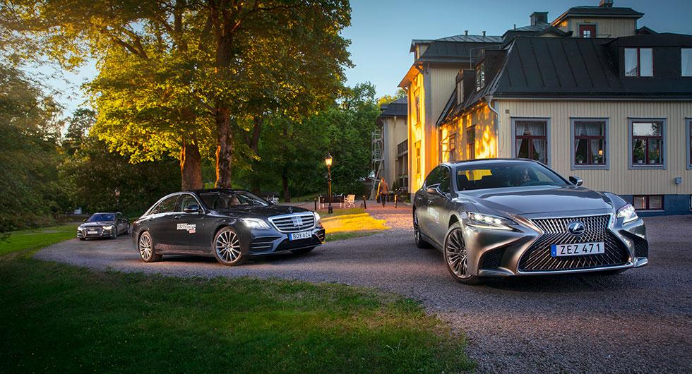 Ljustest: Audi A8, Lexus LS 500h, Mercedes S-klass (2018)