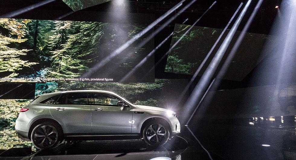 Mercedes EQC går 40 mil på el
